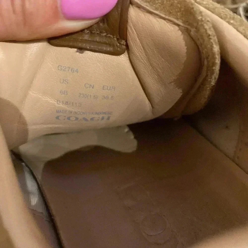Coach suede’s sneakers size 6.5 - Picture 4 of 4